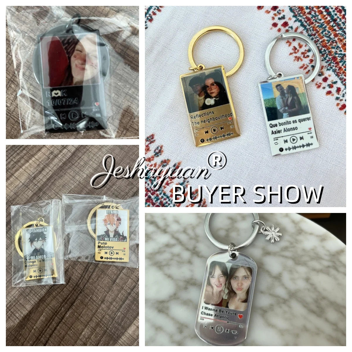 Llavero con Foto, Texto y Música Personalizado