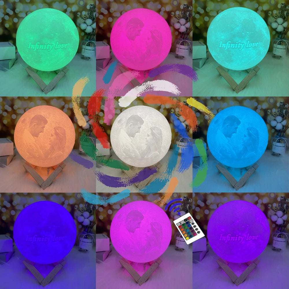 Luna Lámpara Led Personalizada de 15 cm
