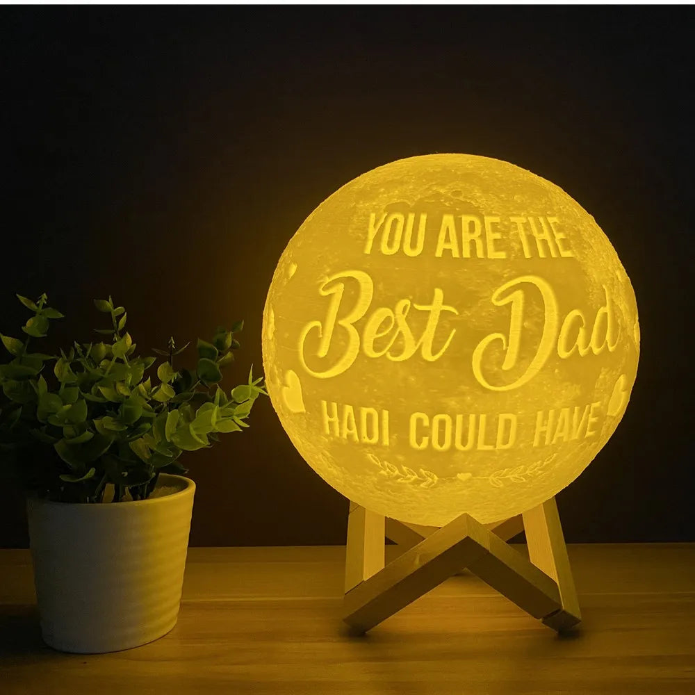 Luna Lámpara Led Personalizada de 15 cm