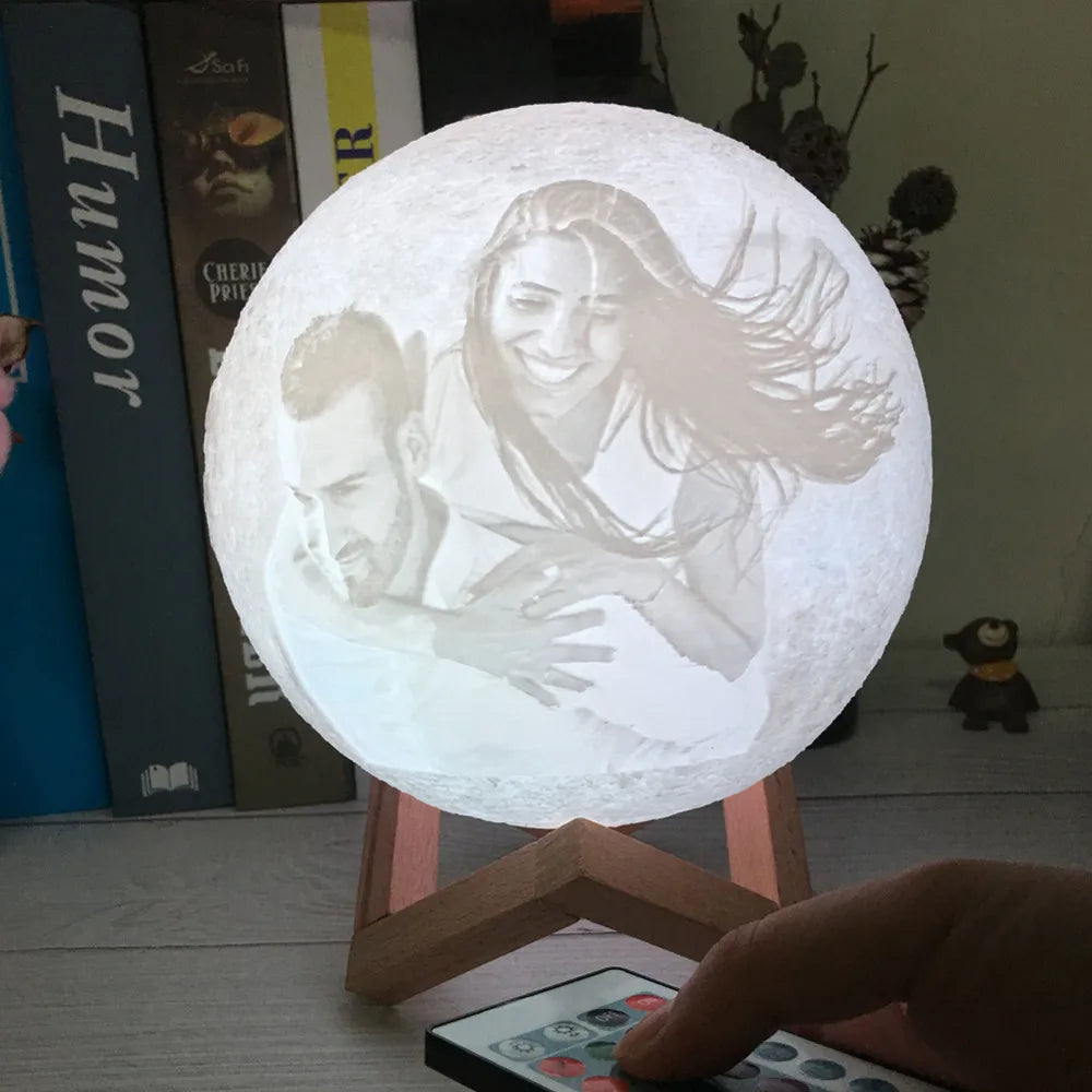 Luna Lámpara Led Personalizada de 15 cm
