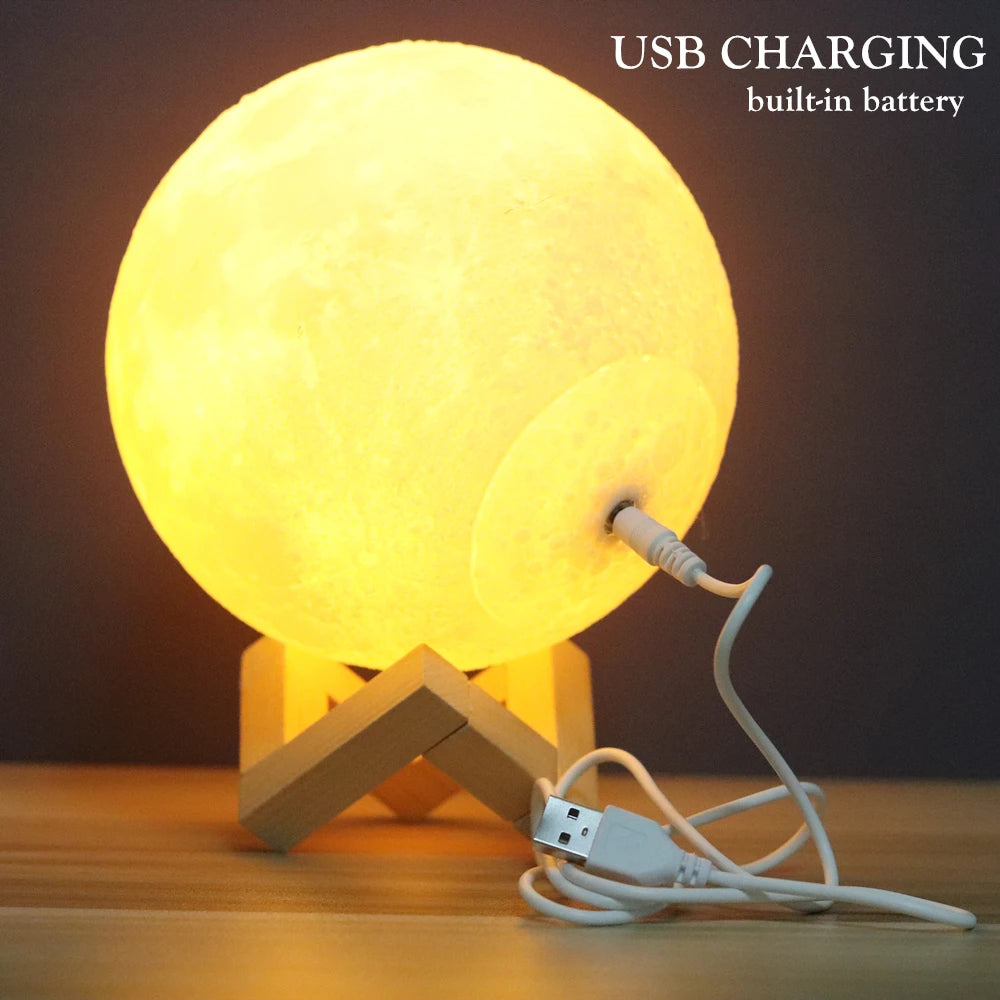 Luna Lámpara Led Personalizada de 15 cm