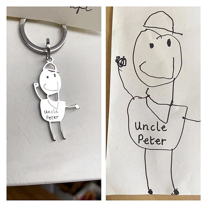 Llavero de Dibujos de Niño Personalizado