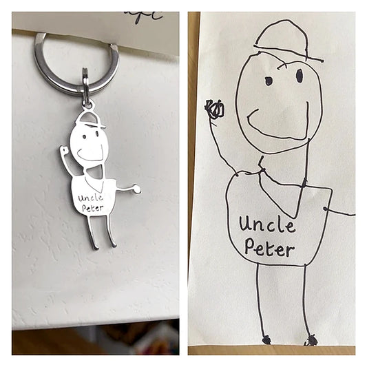 Llavero de Dibujos de Niño Personalizado