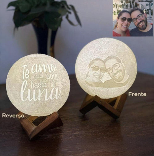 Luna Lámpara Led Personalizada de 15 cm