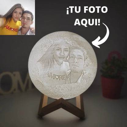 Luna Lámpara Led Personalizada de 15 cm